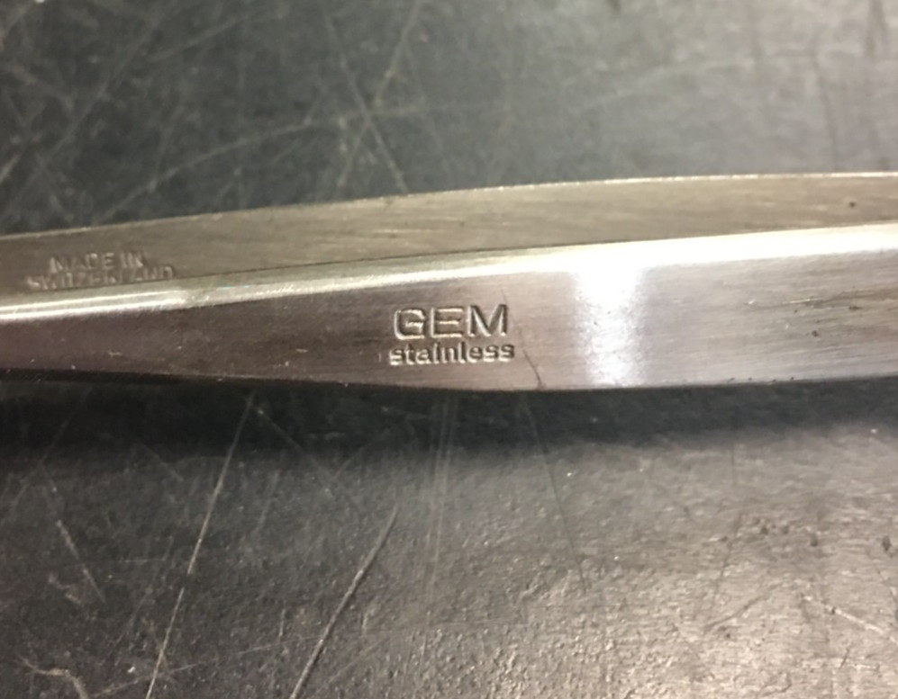 GEM, Medical Surgical Dressing Forceps Tweezer 6” Stainless Steel, SWITZERLAND