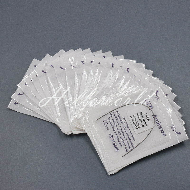 10 Packs Dental TMA Arch Wire Upper/Lower Titanium Molybdenum Alloy Rectangular