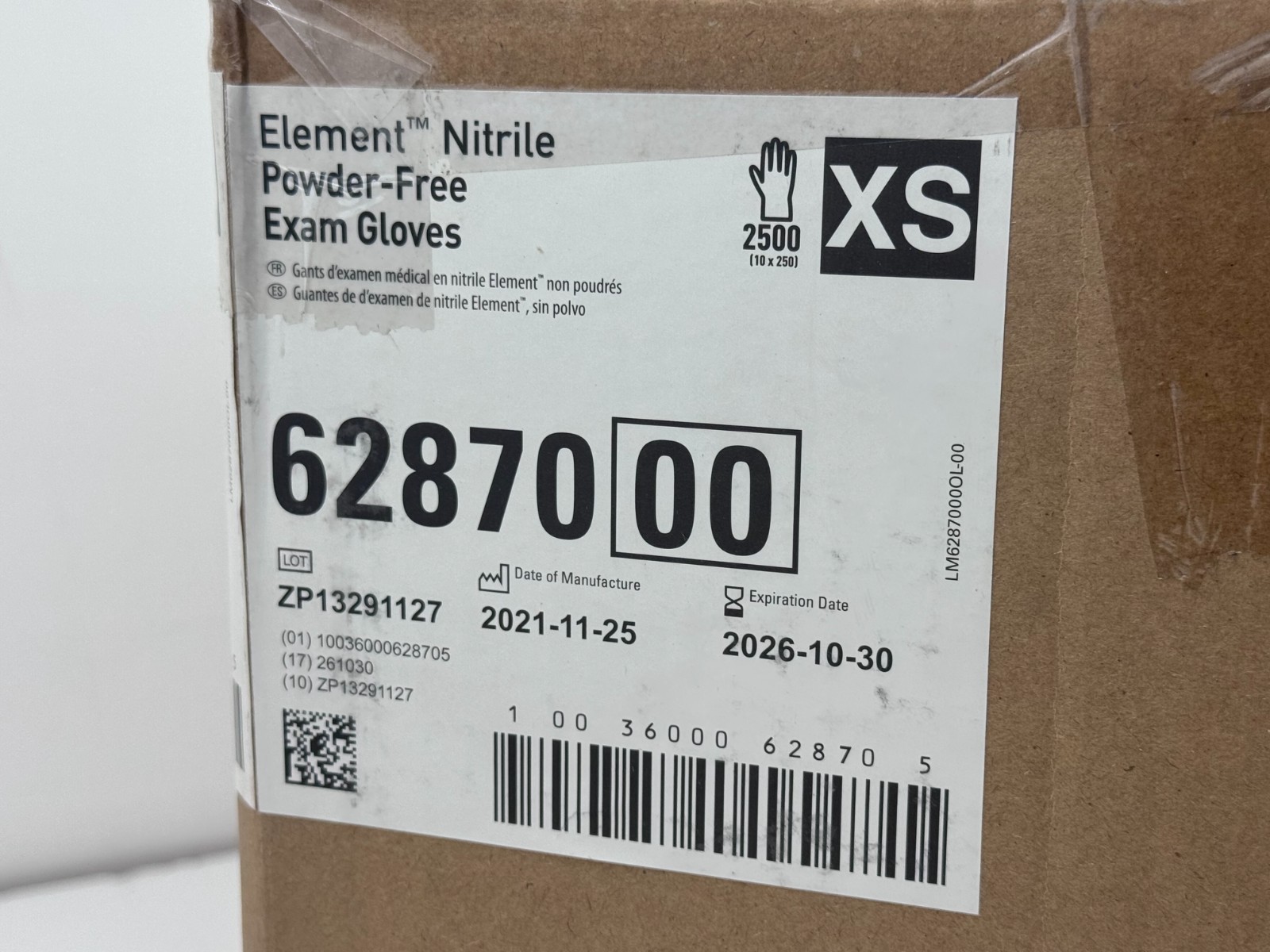 (2500/Case) Kimtech Element Blue Nitrile Powder Free Exam Glove XS Extra Small