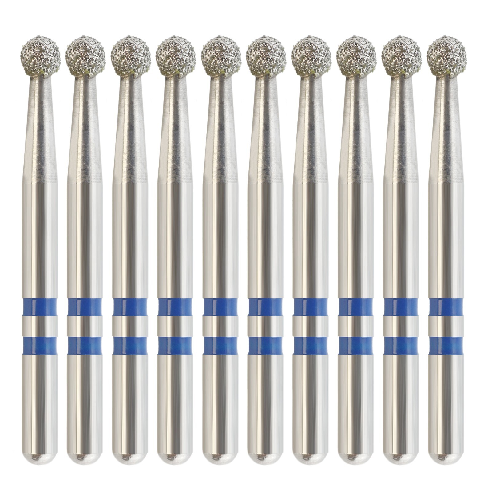 Zirconia Diamond Burs Friction Grip Egg Football Ball Round End Taper Cylinder