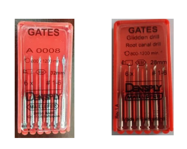 Dentsply Gates Glidden drills 6 Files/Box 28mm or 32mm
