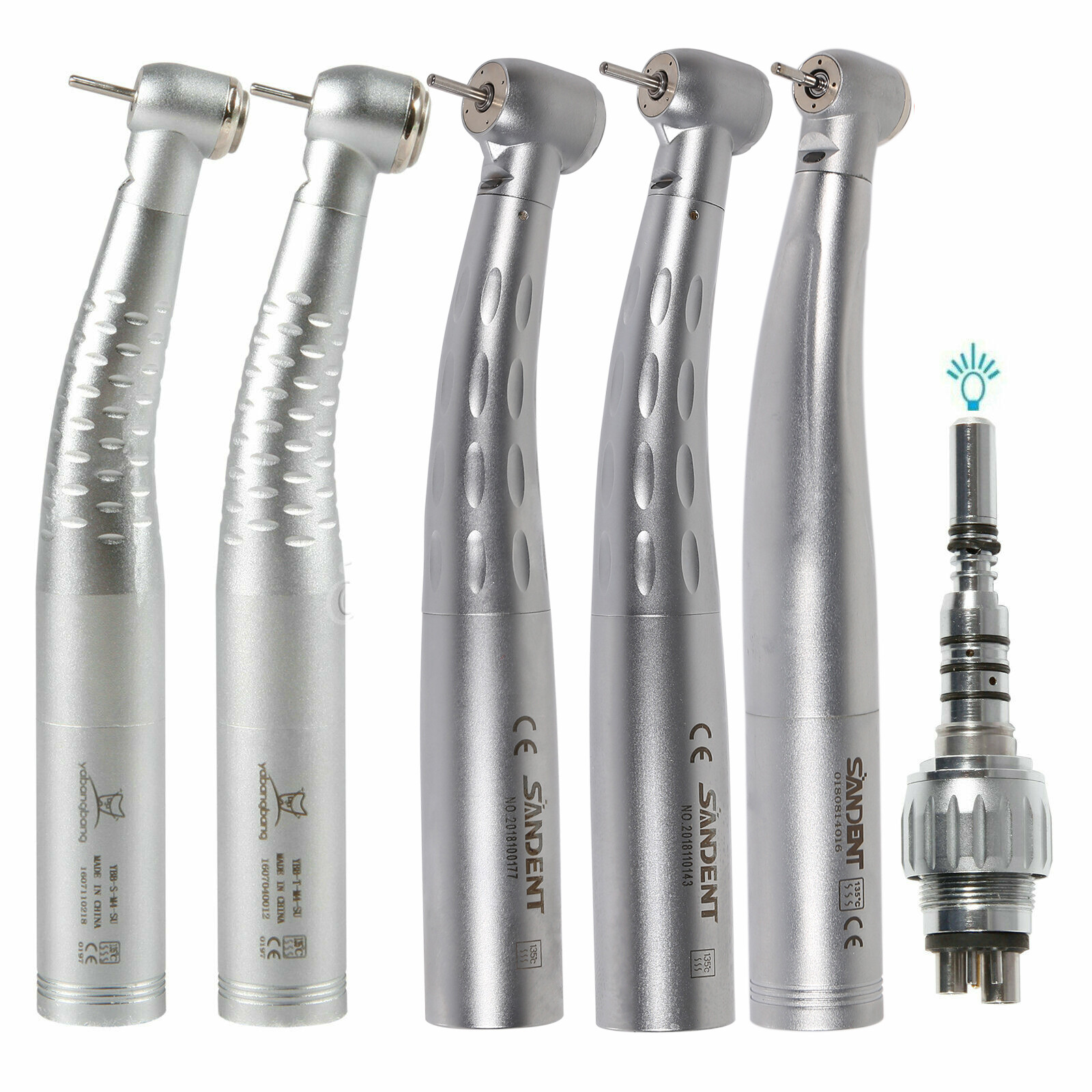 Dental Fiber Optic LED High Speed Handpiece / 6 Hole Quick Coupler For KaVo cavo