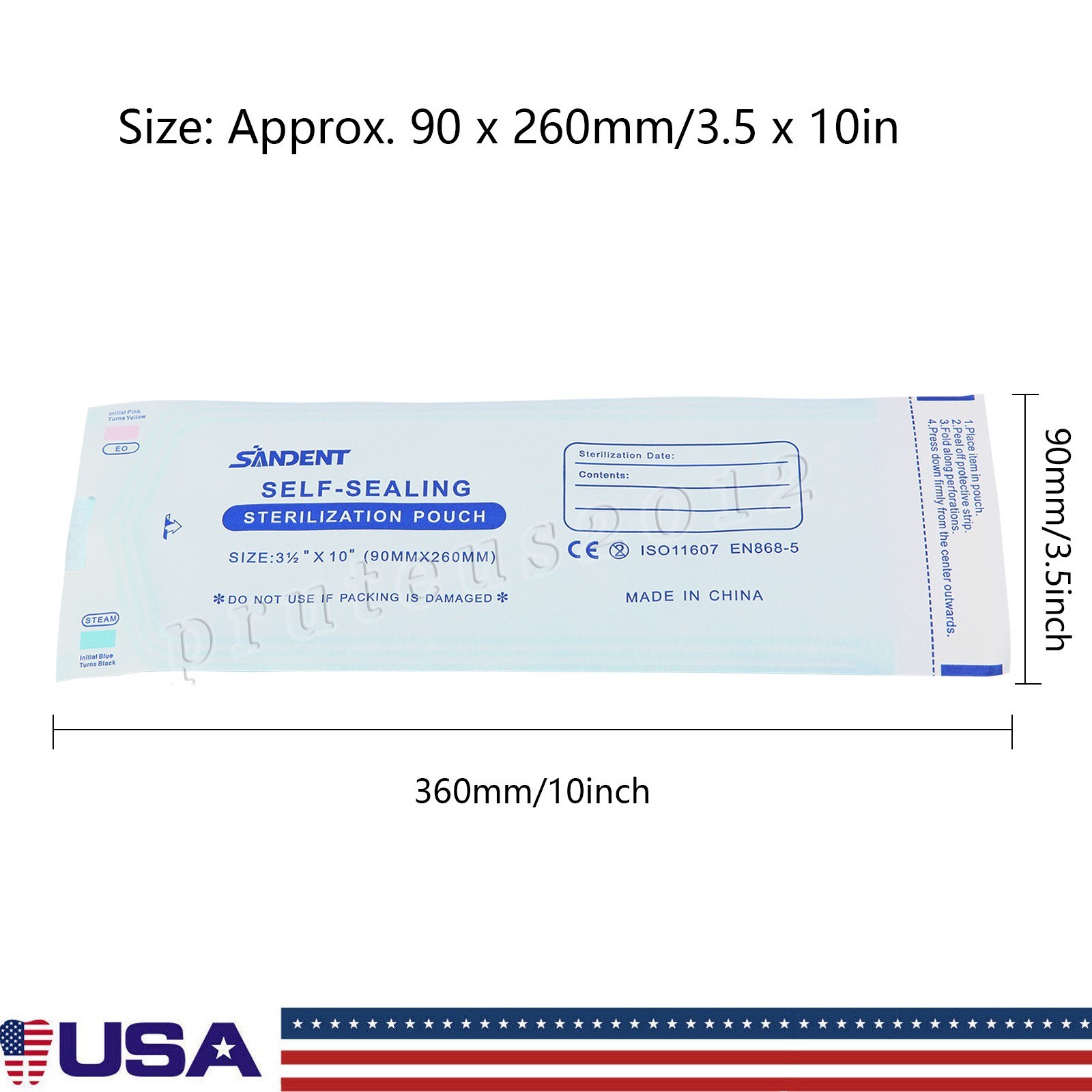 Self Sterilization Pouches Autoclave, Medical Sterilizer Bags Dental Tattoo Nail