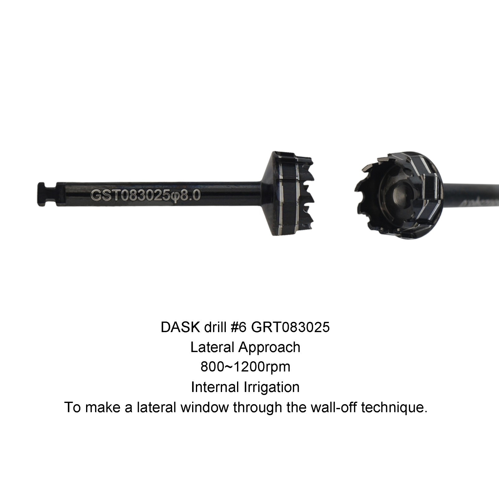 Dental Advanced Sinus Lift Drill DASK Diamond Burs Internally Irrigated