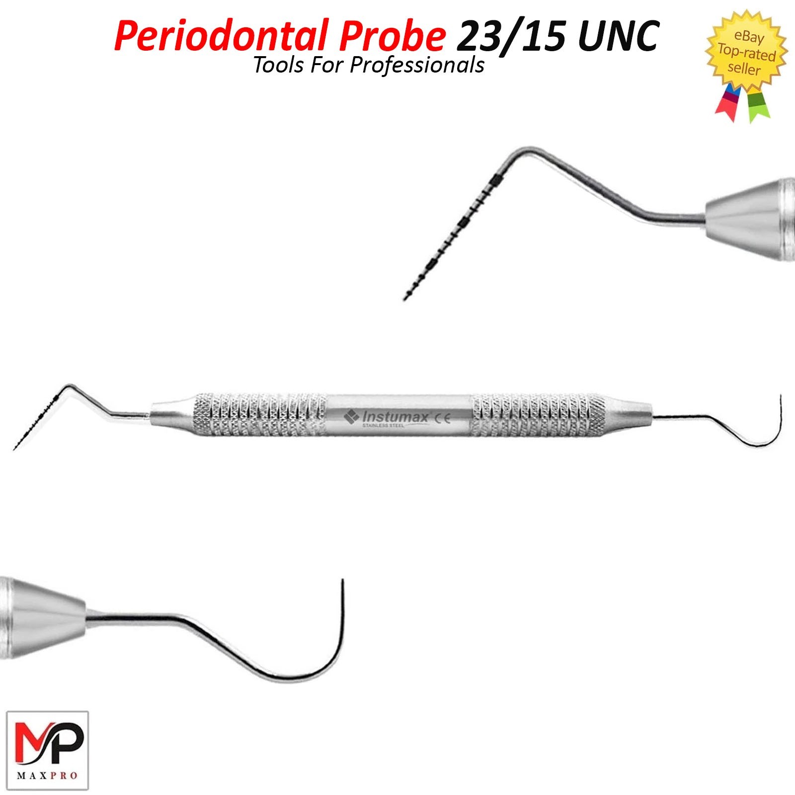 Dental Perio Explorer 23 Probe UNC 15 Hallow Handle Color Marking Double Ended
