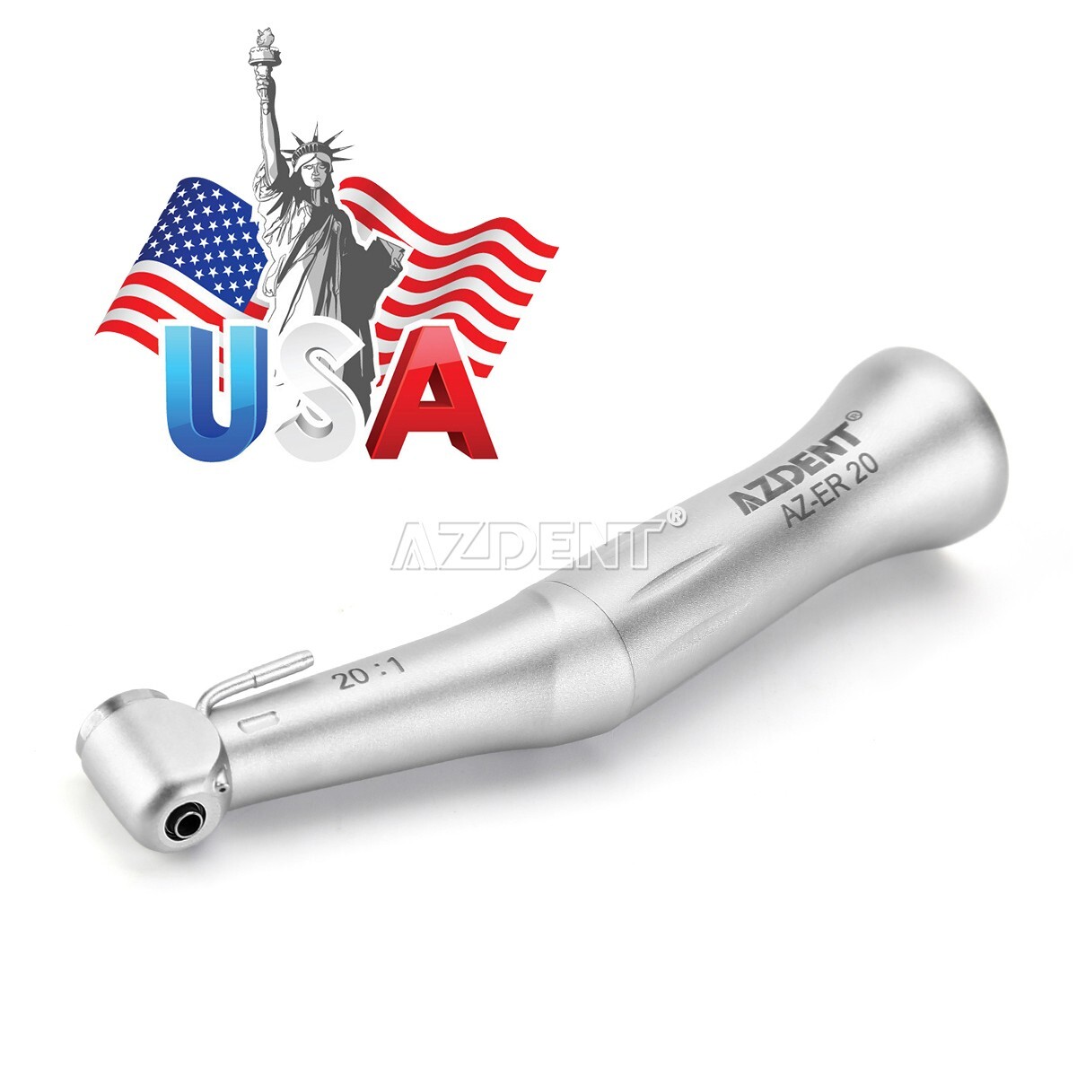 AZDENT Dental Implant 20:1 Reduction Contra Angle Push Button Surgical Handpiece