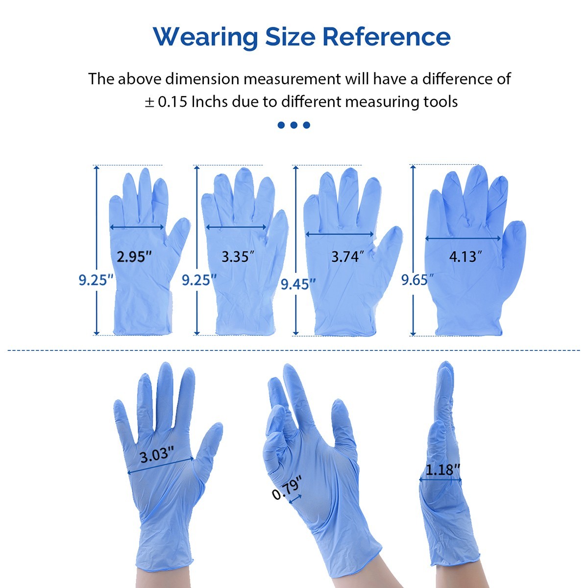 Puncture Resistant Nitrile Gloves Touchscreen Compatible 100pcs Latex Free S-XL
