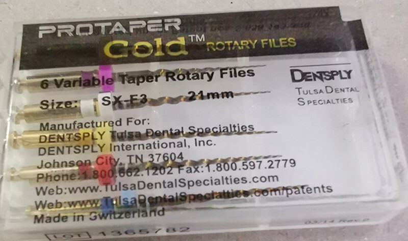 Protaper Gold Rotary Files 21mm SX-F3 Dentsply Tulsa Assorted Endodontics Endo