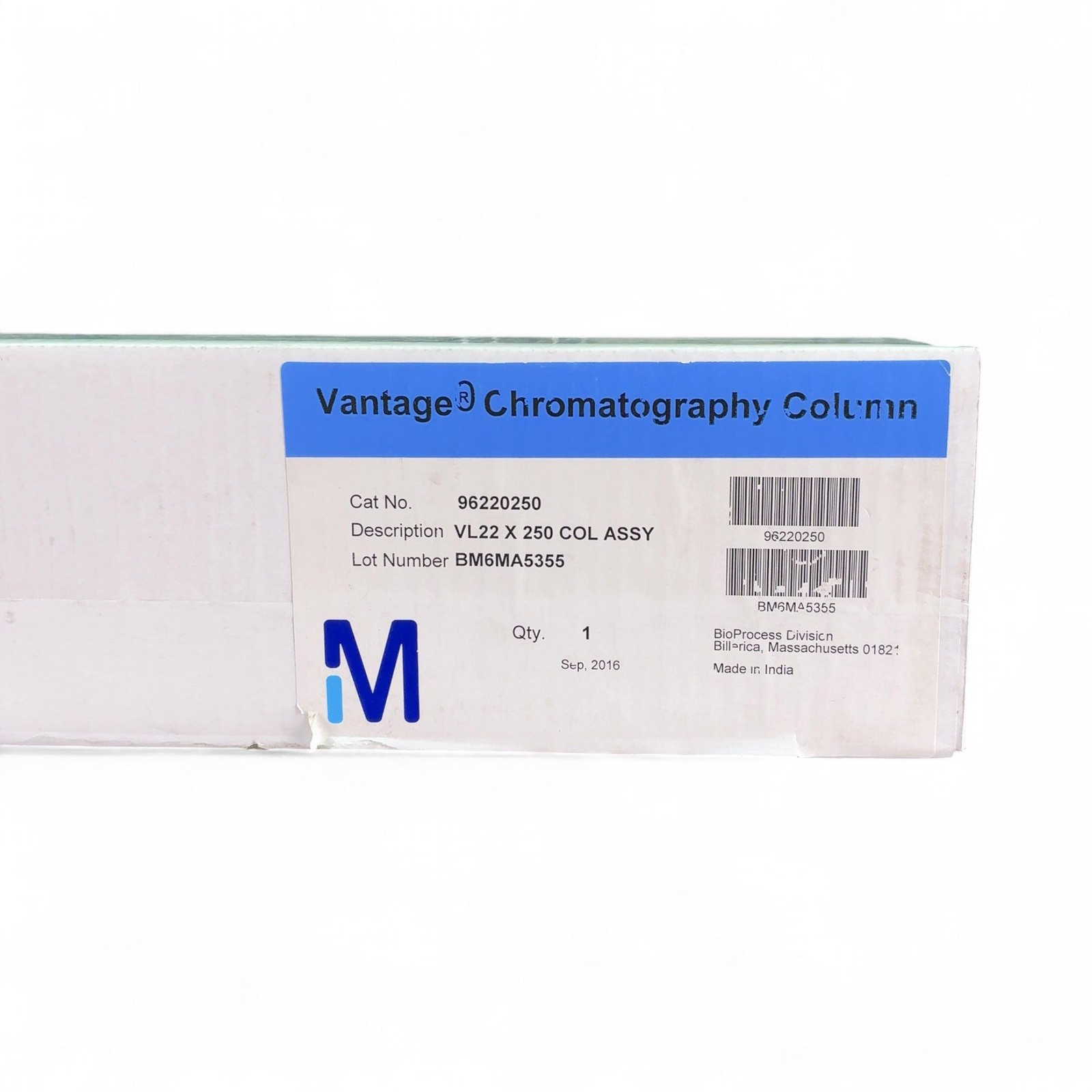 Millipore Vantage Chromatography Column VL22 X 250 Col Assy 96220250 NEW IN BOX