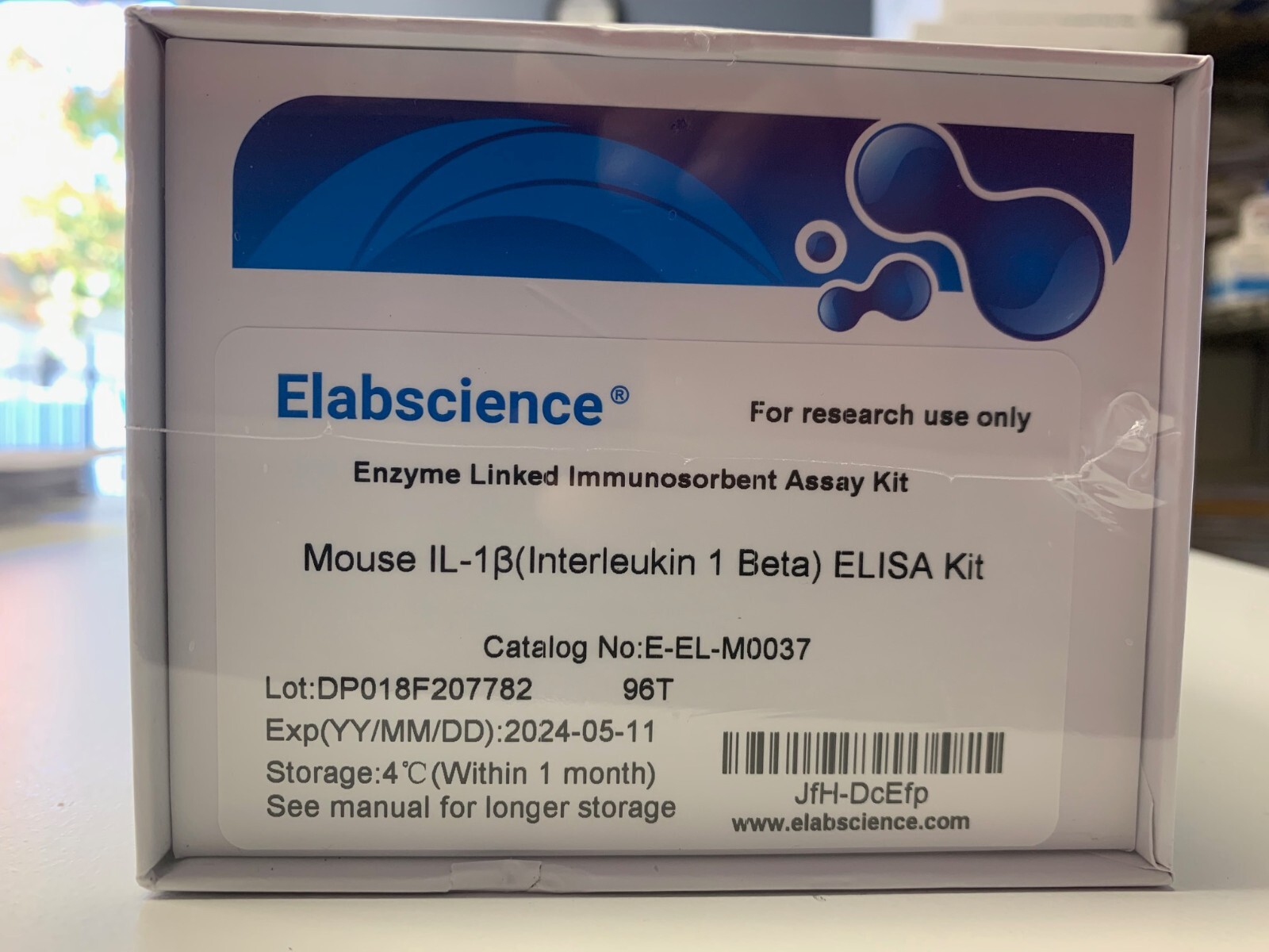 Mouse IL-1β(Interleukin 1 Beta) ELISA Kit. Not expired (2024-05-11)
