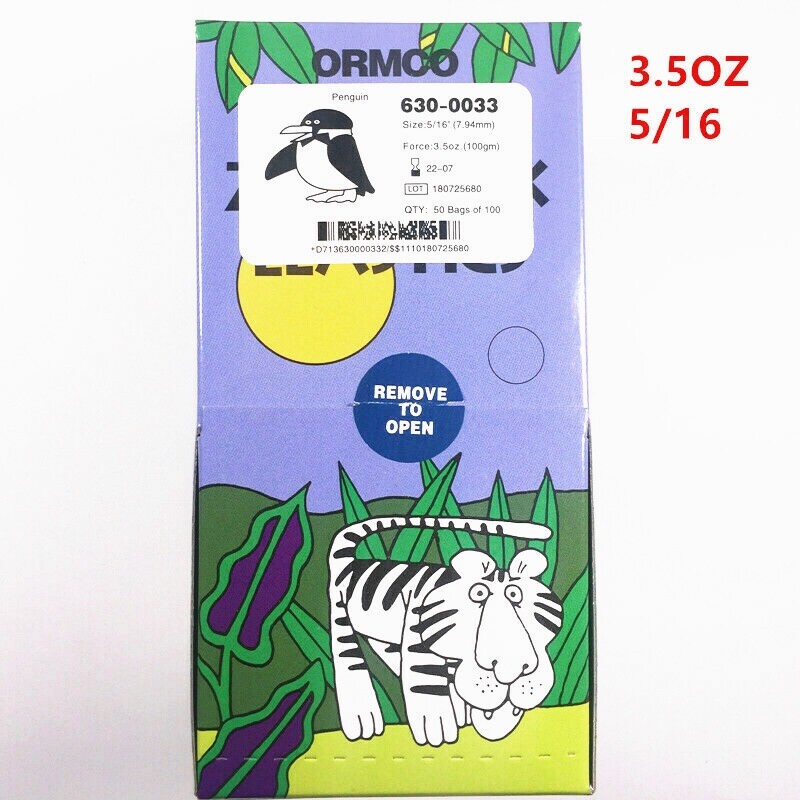 5000Pcs Dental ORMCO Zoo Pack Orthodontic Yellow Elastic Bands Ties 3.5OZ Box