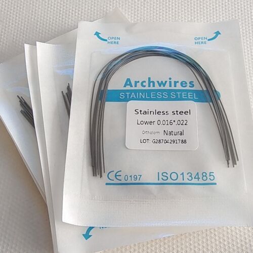Dental Orthodontic Stainless Steel Wire Round/Rectangular Arch Wires Natural