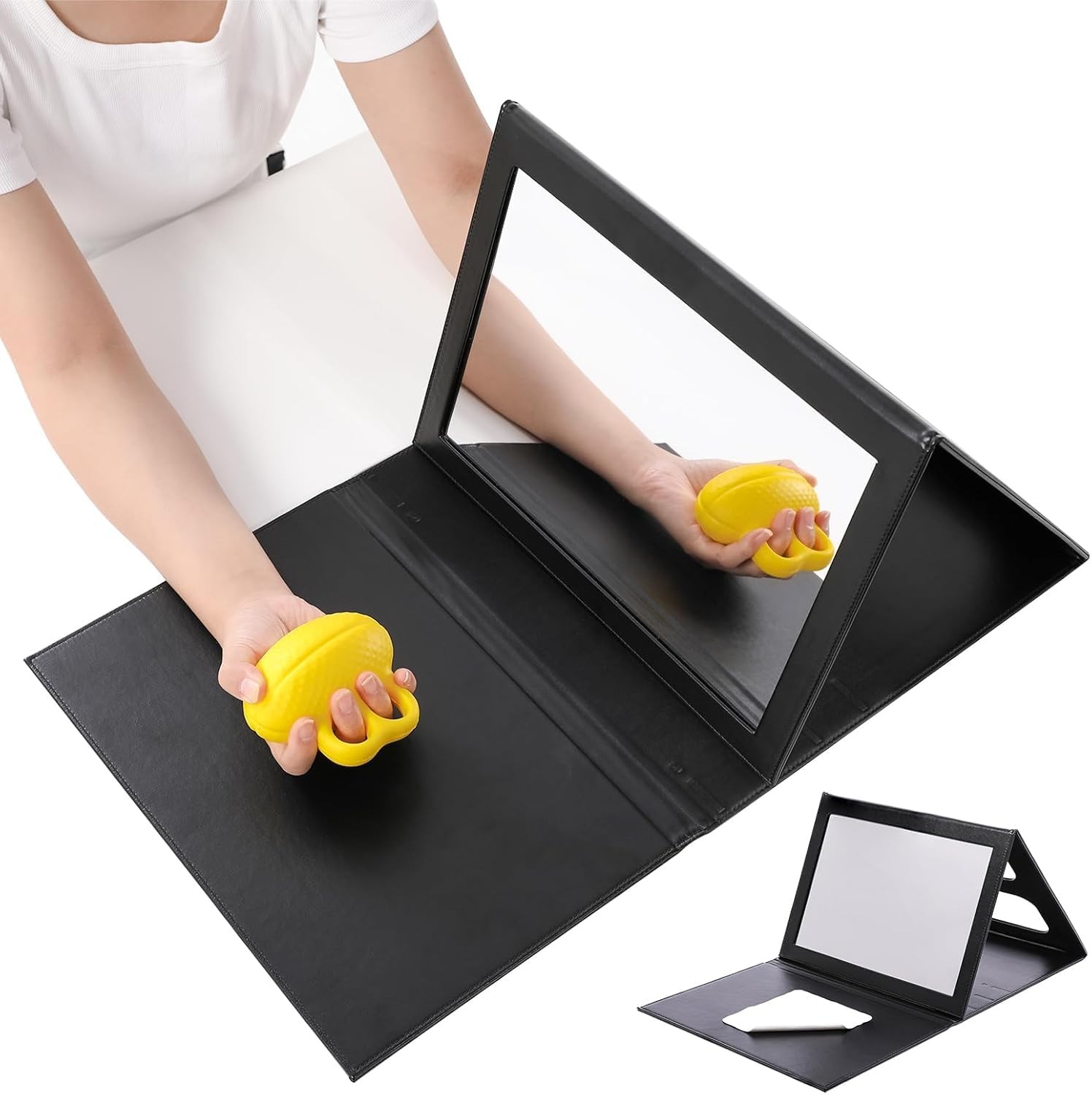 Mirror Therapy Box for Stroke Rehabilitation – Large Visual Range, Black