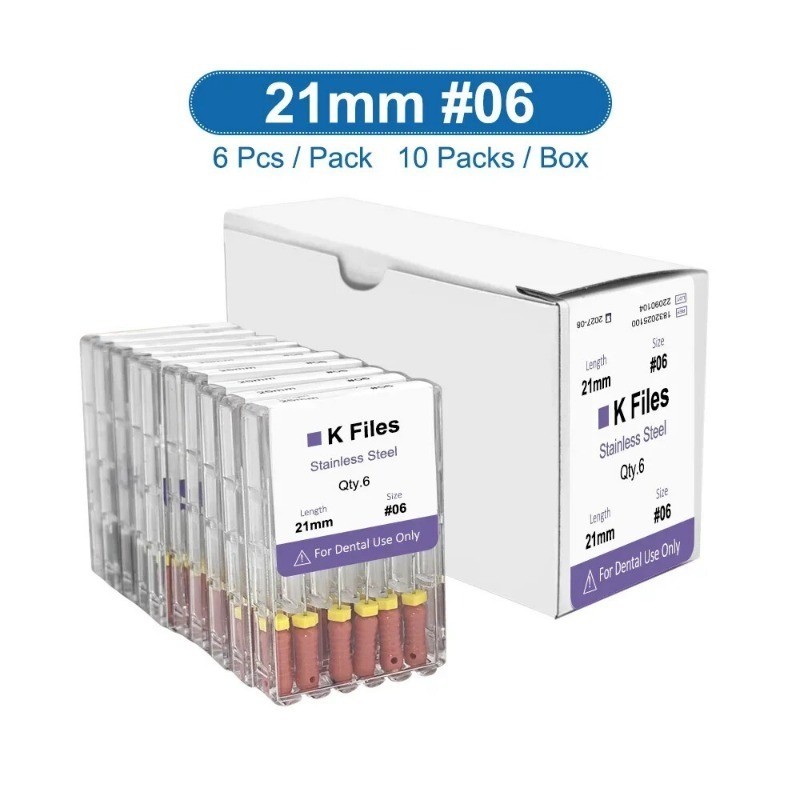 Dental Endo Files Hand Use K/H/R File 21/25/28/31mm Stainless Steel Endo Files