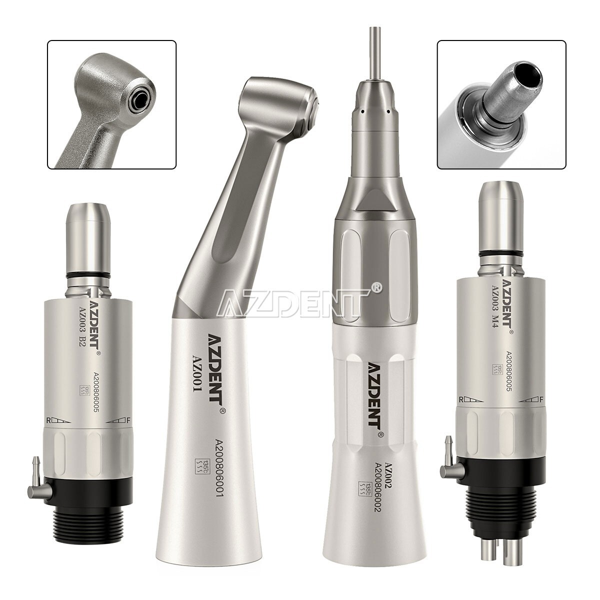 Dental Slow Low Speed Handpiece Straight Contra Angle Air Motor /FG Diamond Burs