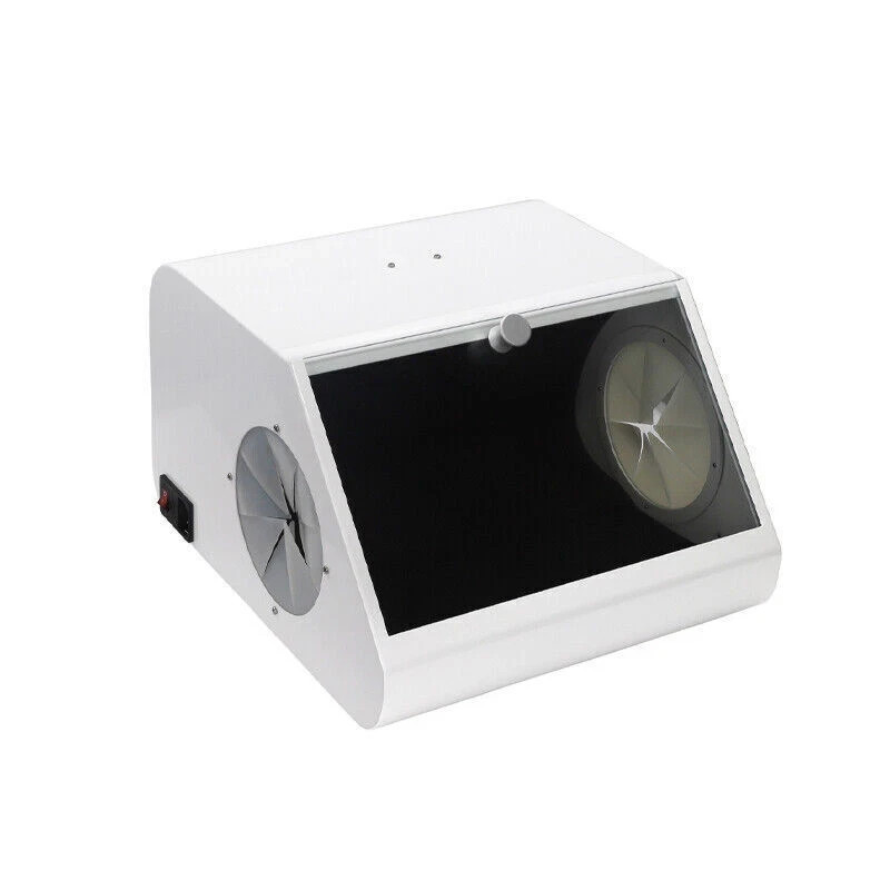 Dental Sandblasting Dust-proof Case LED Light Sandblaster Dust Collector Box EU