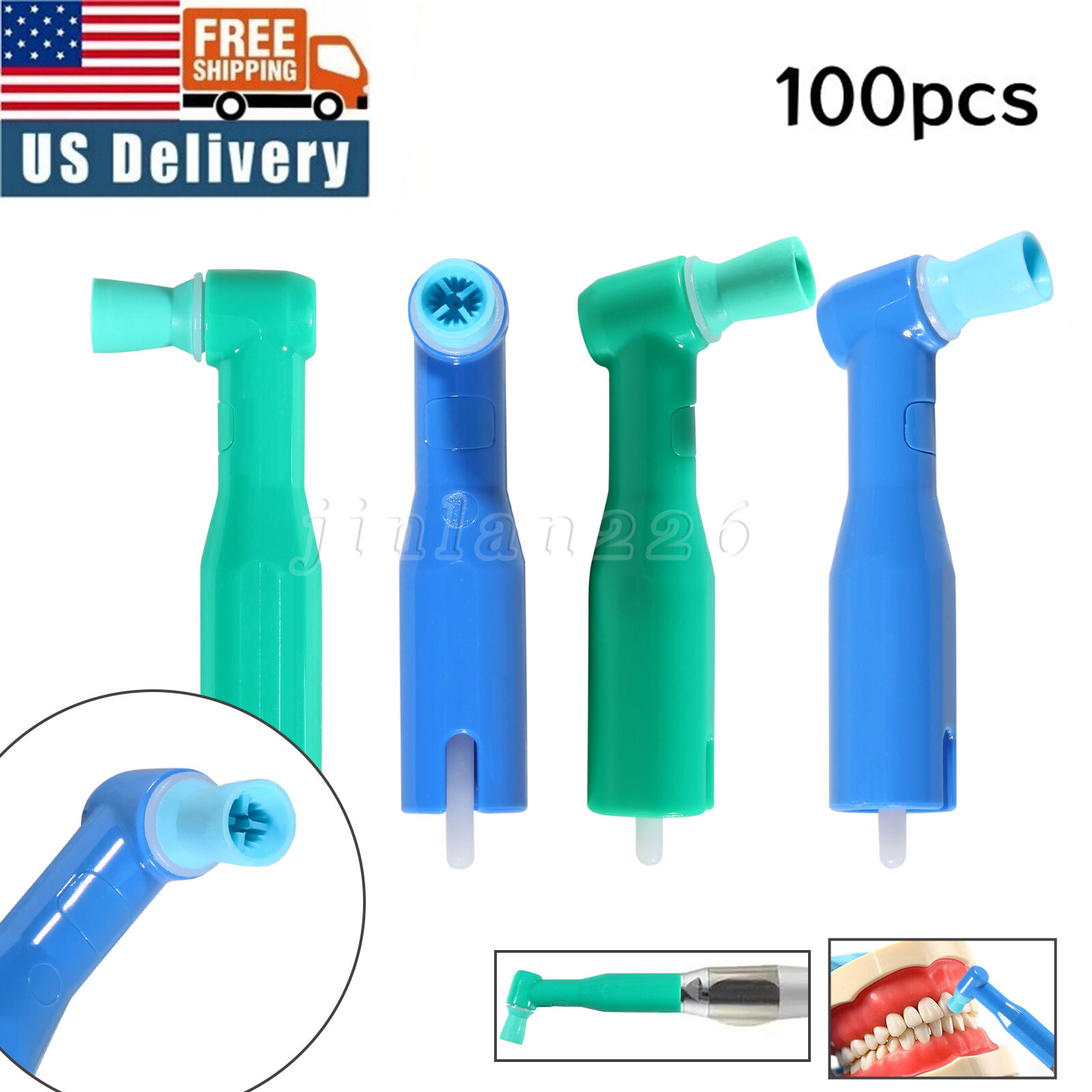 Prophy Angles Soft/Firm Cups 100/pk Top Quality Dental Disposable Prophy Angle