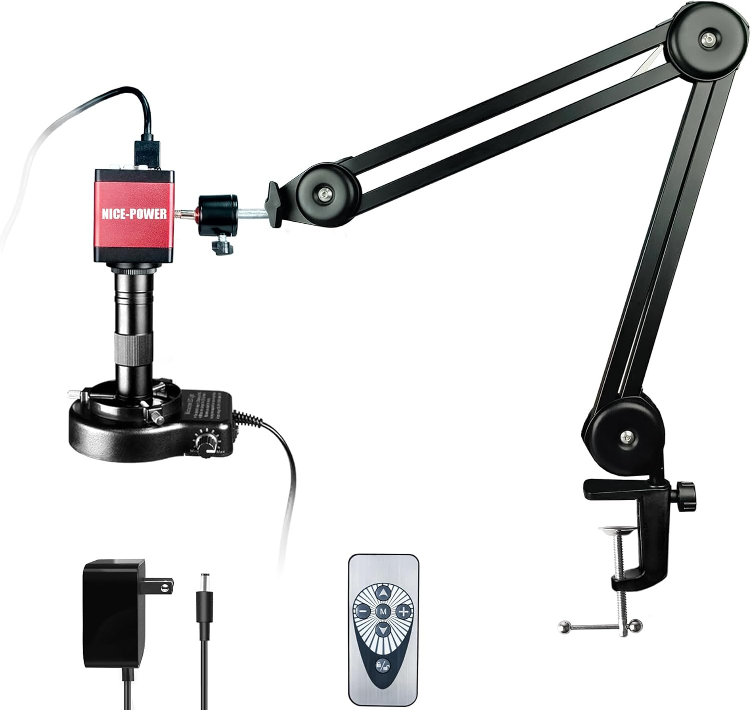 Digital Microscope Camera, 13MP 1080P HDMI VGA Industrial Video Microscope, 150X