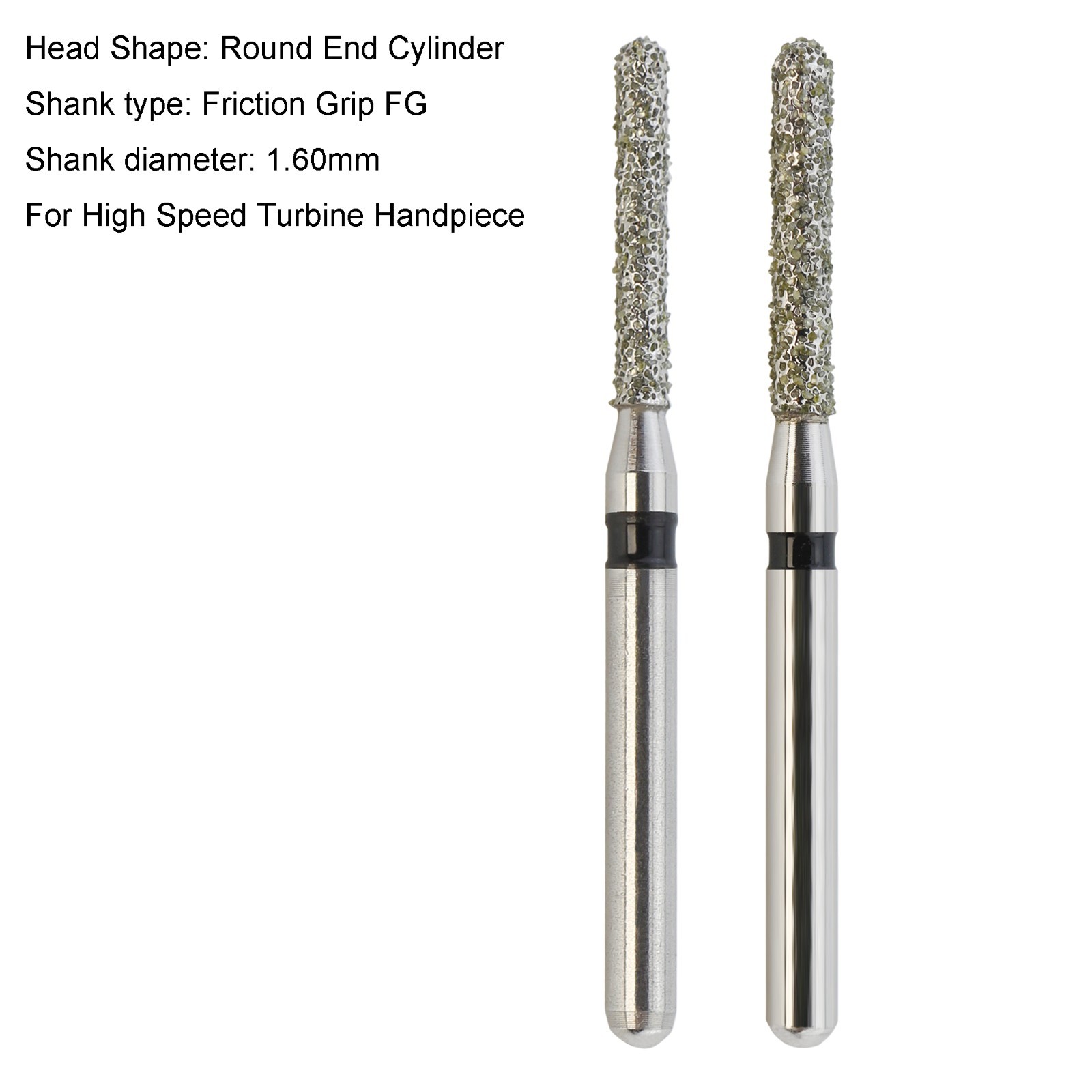 Dental Diamond Burs FG Round End Taper Football Barrel Pear Coarse Fine 856 379