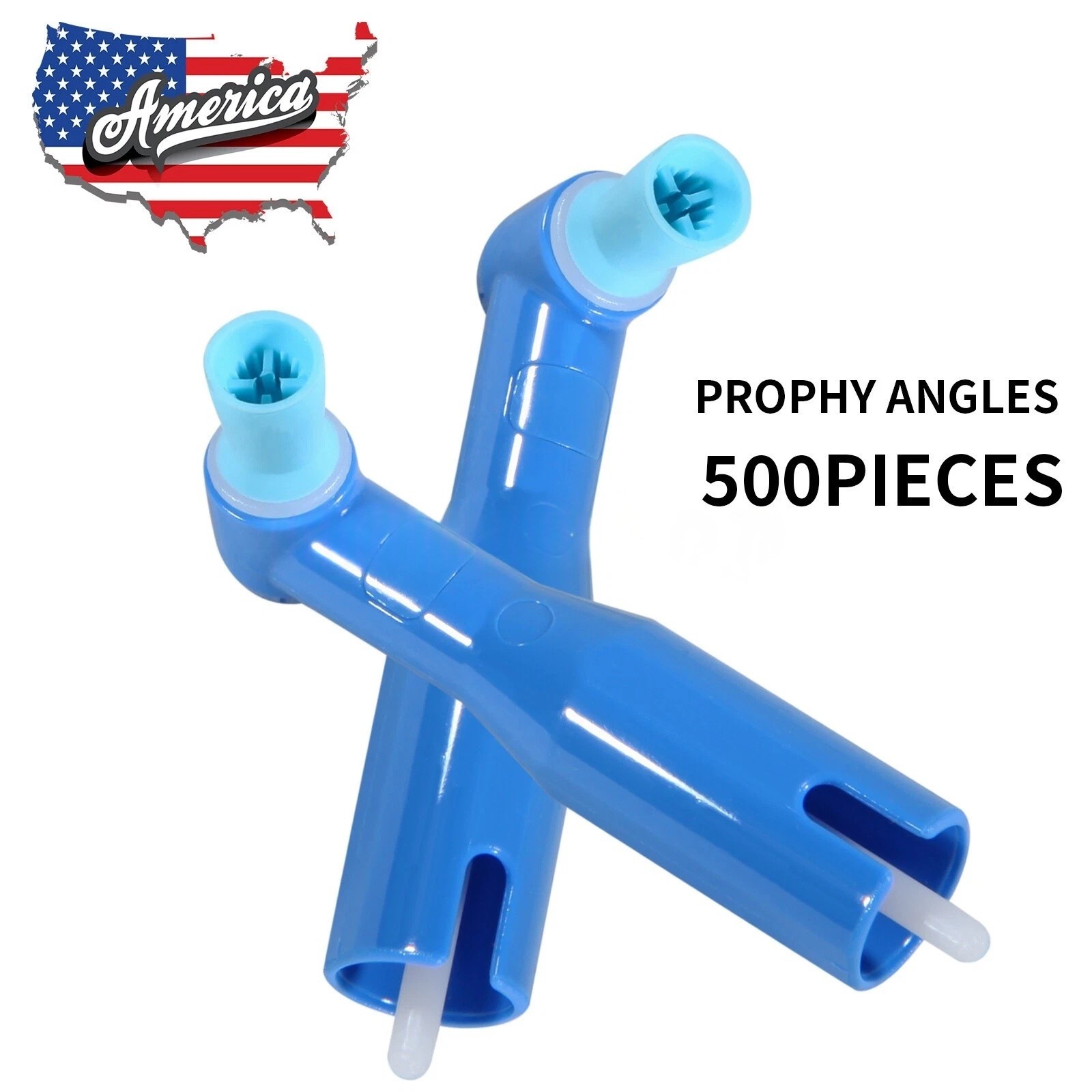 100/500Pcs Dental Disposable Prophy Angle Prophy Angles Firm Soft Cup Green/Blue