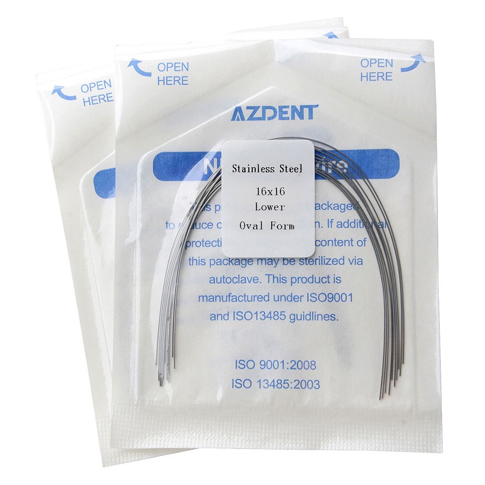 Los alambres de ortodoncia dental rectangular oval arco de acero inoxidable