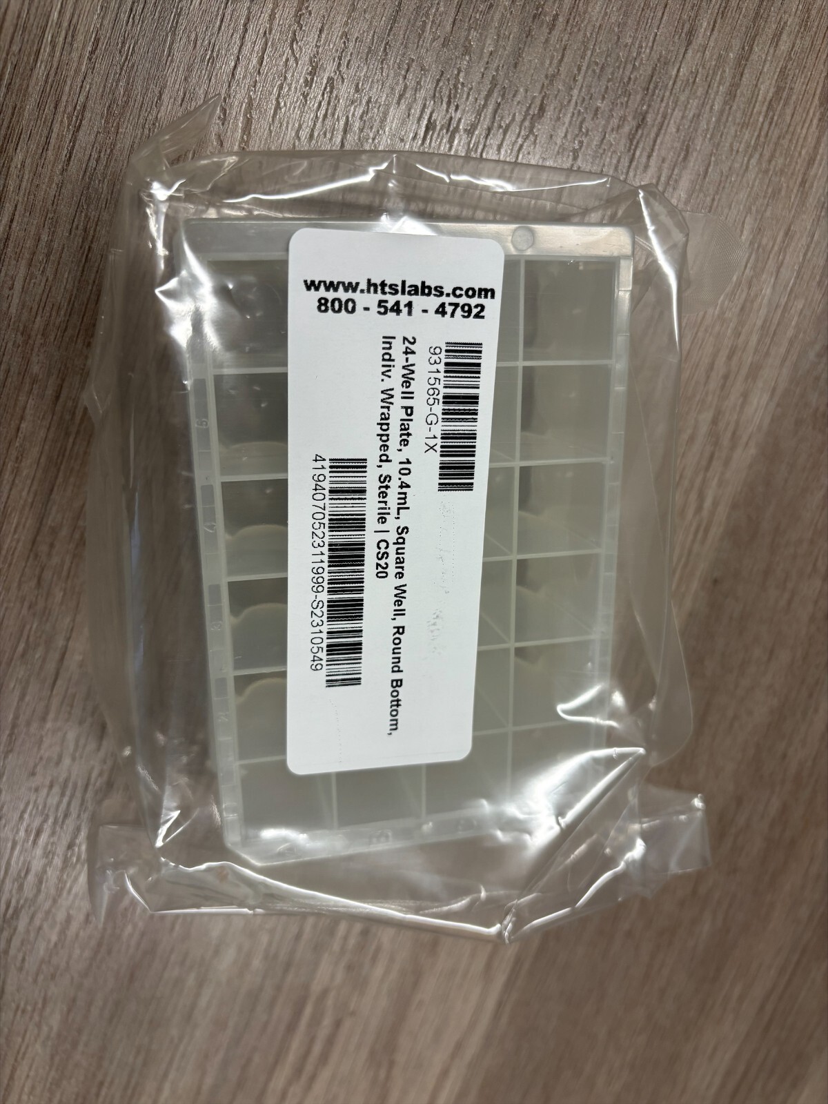 Sterile 24 well Deep well square well round bottom microplate, Case of 20