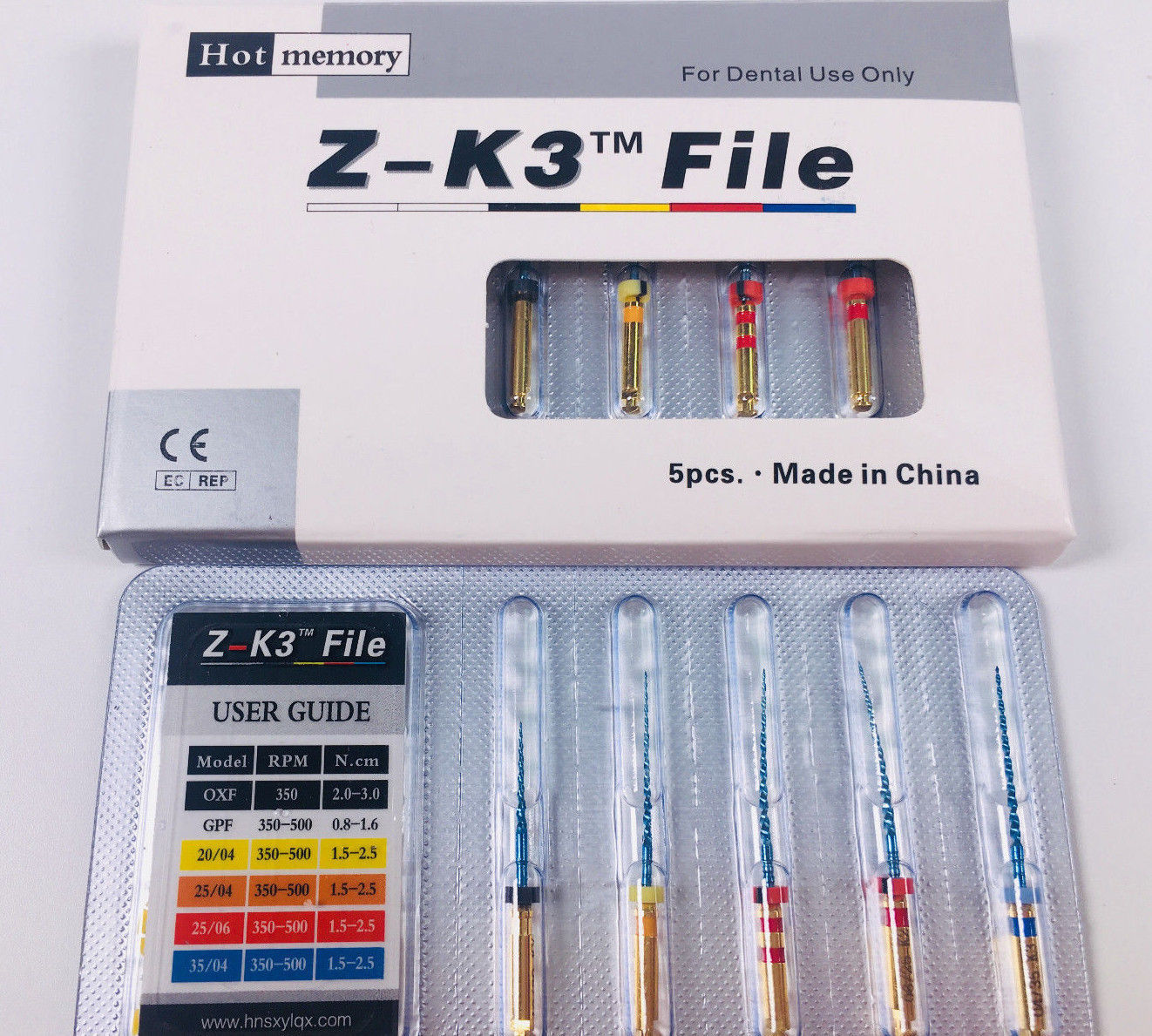 Dental Endo Z-K3 Root Canal NiTi Hot Memory Files Thermal 21/25/28/31mm Assorted