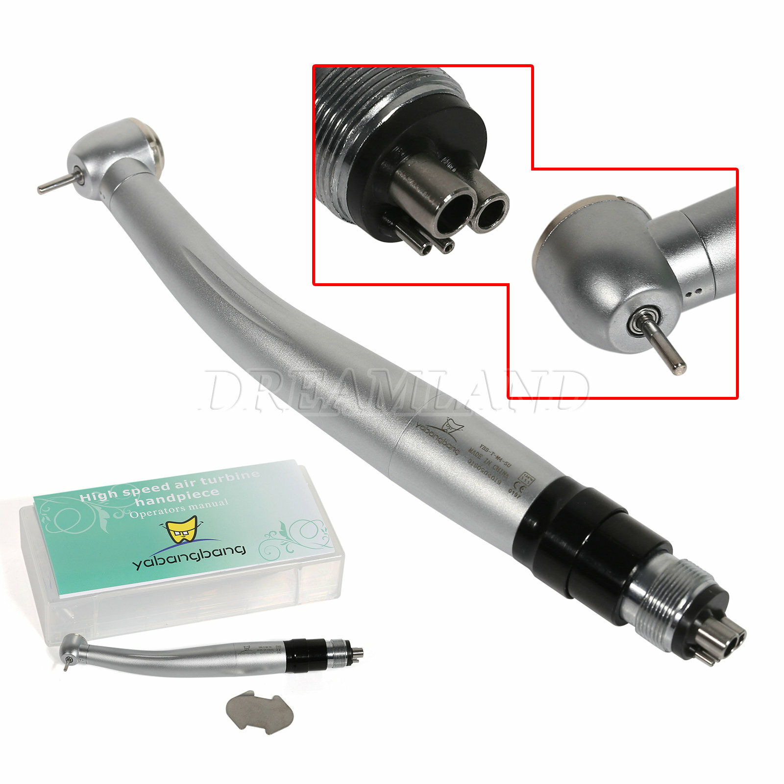 Large Torque Dental High Speed Handpiece & 4 Holes Quick Coupler YDNK4