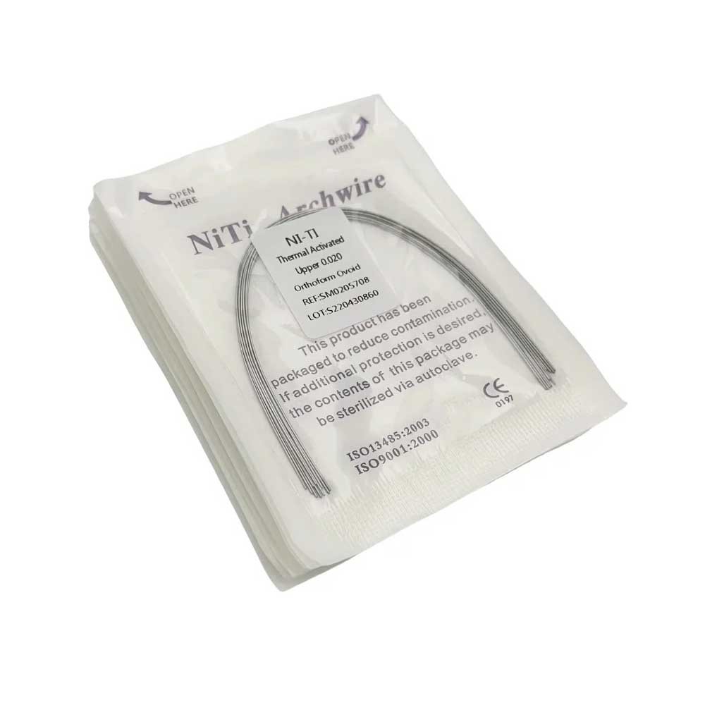 1-200packs Dental Orthodontic Heat Thermal Activated NITI Arch Wires Ovoid Round