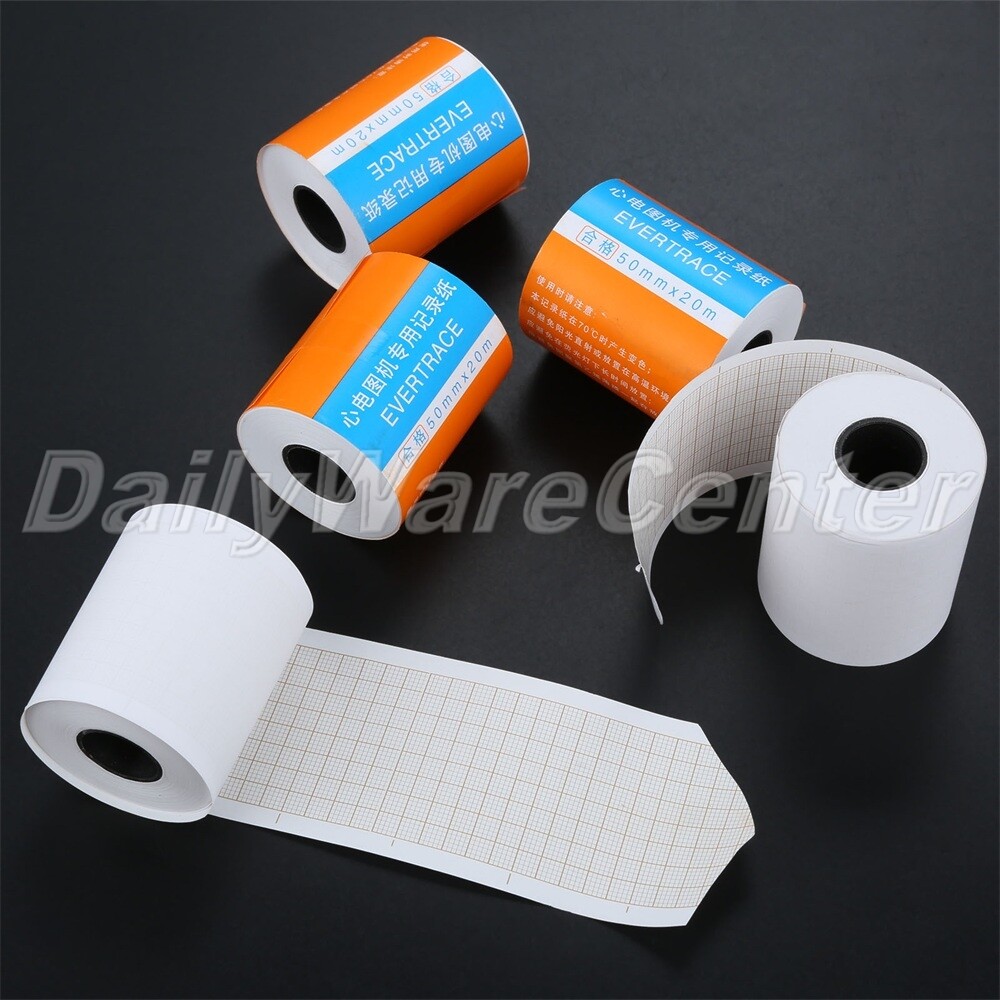 10Roll 50mm*20m Thermal Paper for ECG EKG Electrocardiograph ECG100G Print Paper