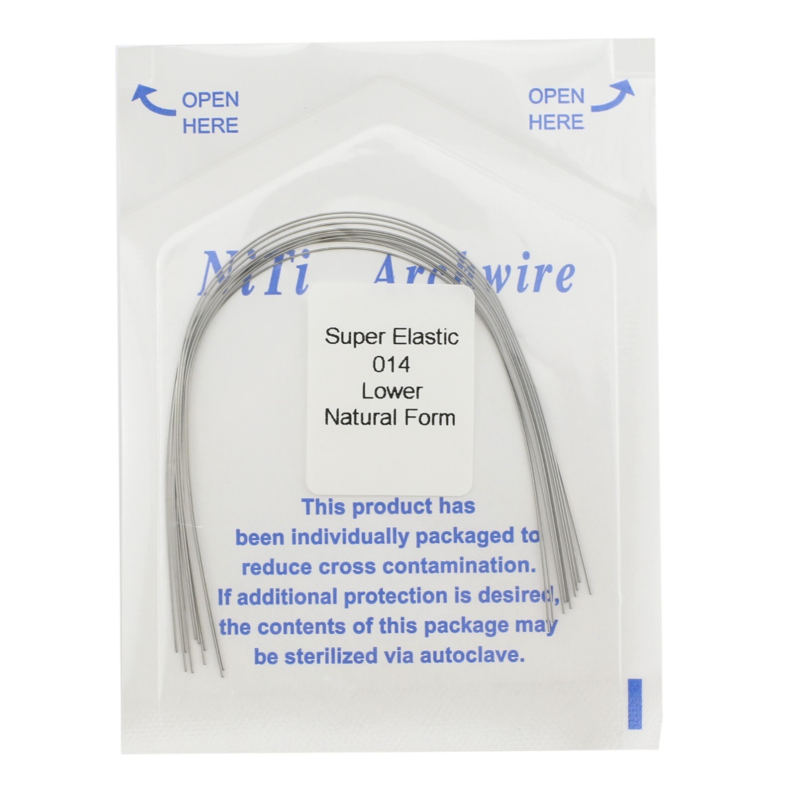 Dental Orthodontic Arch Wire Niti Super Elastic Round Rectangular Ovoid Natural