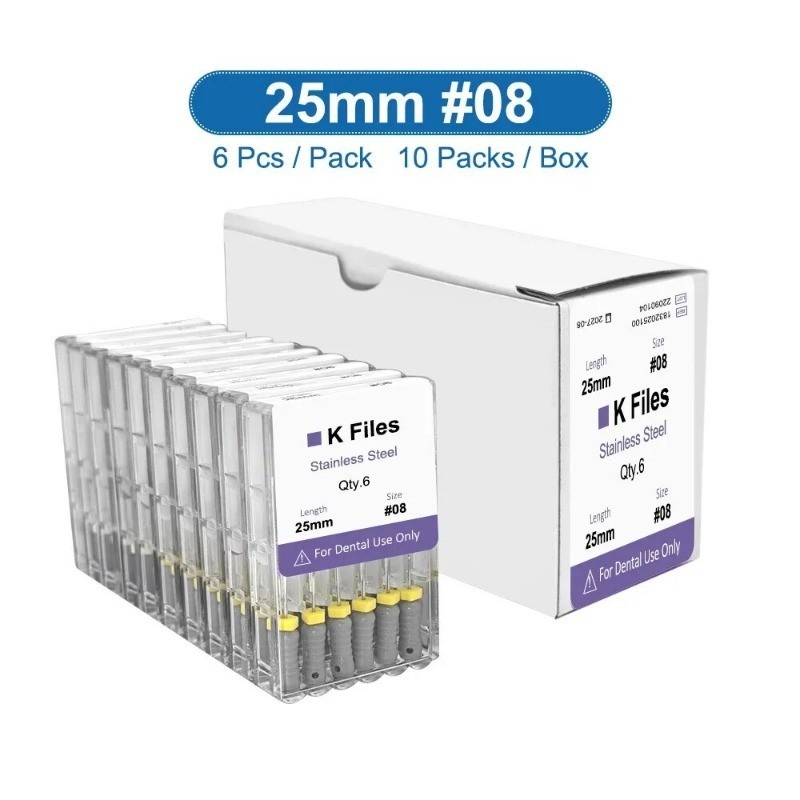 Dental Endo Files Hand Use K/H/R File 21/25/28/31mm Stainless Steel Endo Files