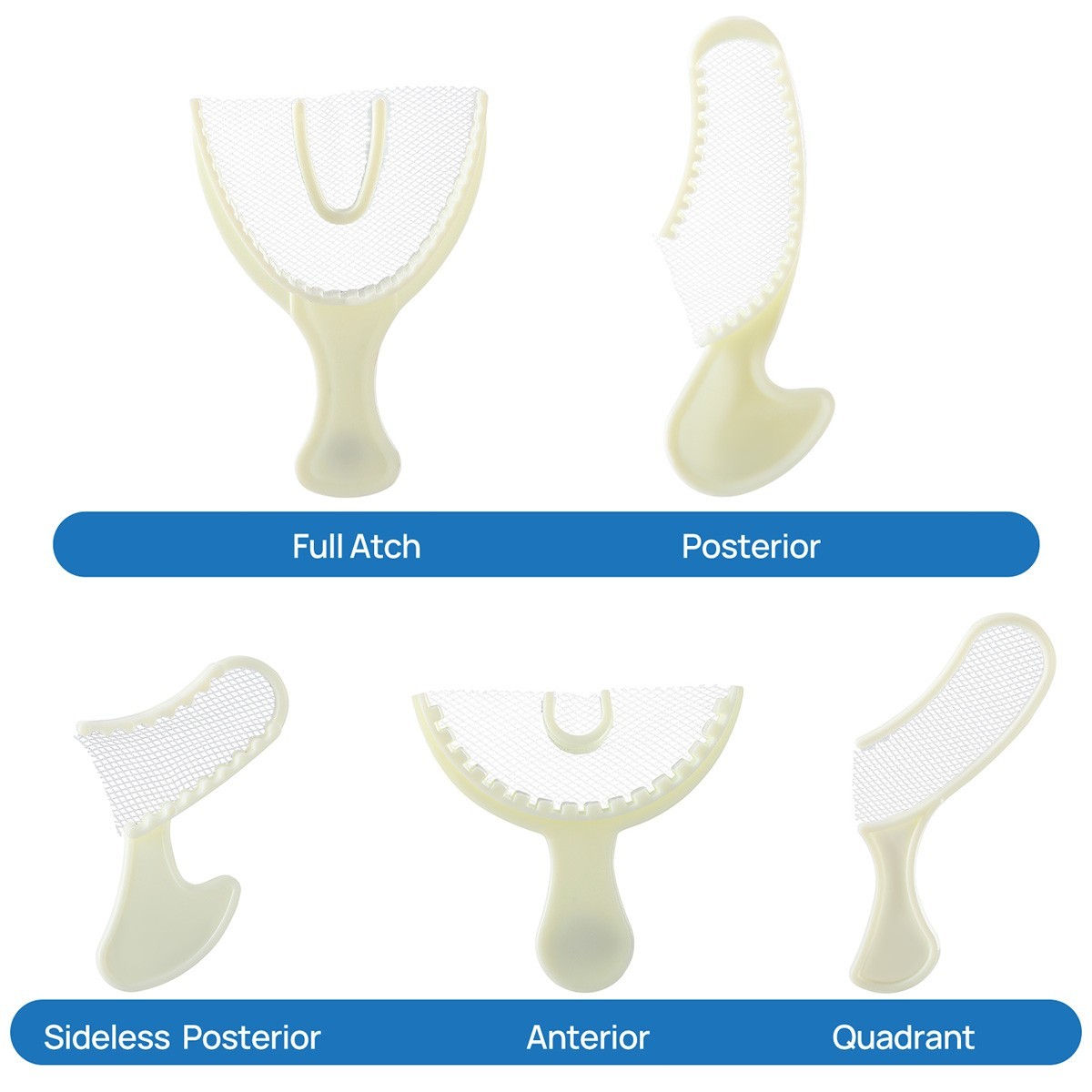 30pcs Dental Disposable Impression Bite Registration Triple Trays Mold AZDENT