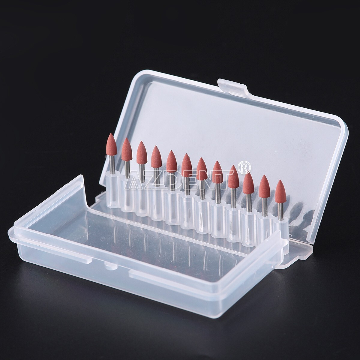 12pcs AZDENT Dental Brownie Polisher Friction Grip 0413 FG Mini Points FG 1.6mm