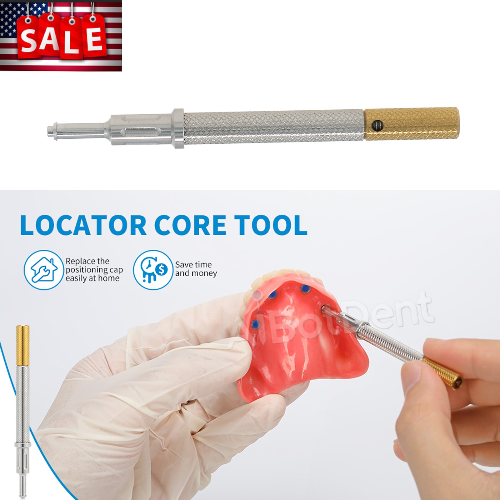 US Overdenture For Nobel Active NPØ3.5mm Locator Abutment Male Caps Inserts Tool