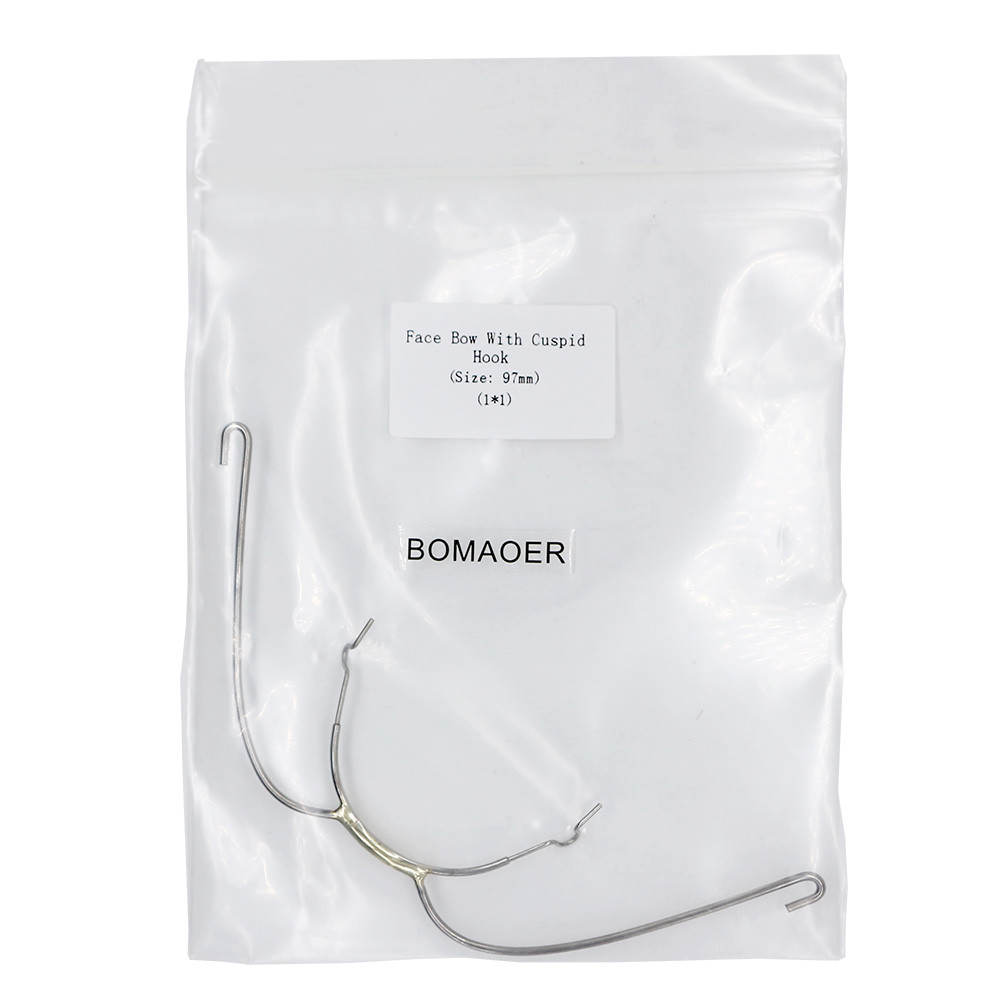 1 Pack Dental Orthodontic Extraoral Face Bow with Cuspid Hook 97Mm 1Pc/pack