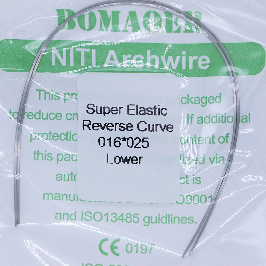 30×Dental Orthodontic Niti Rectangular Arch Wires Reverse Curve 16×25 Lower
