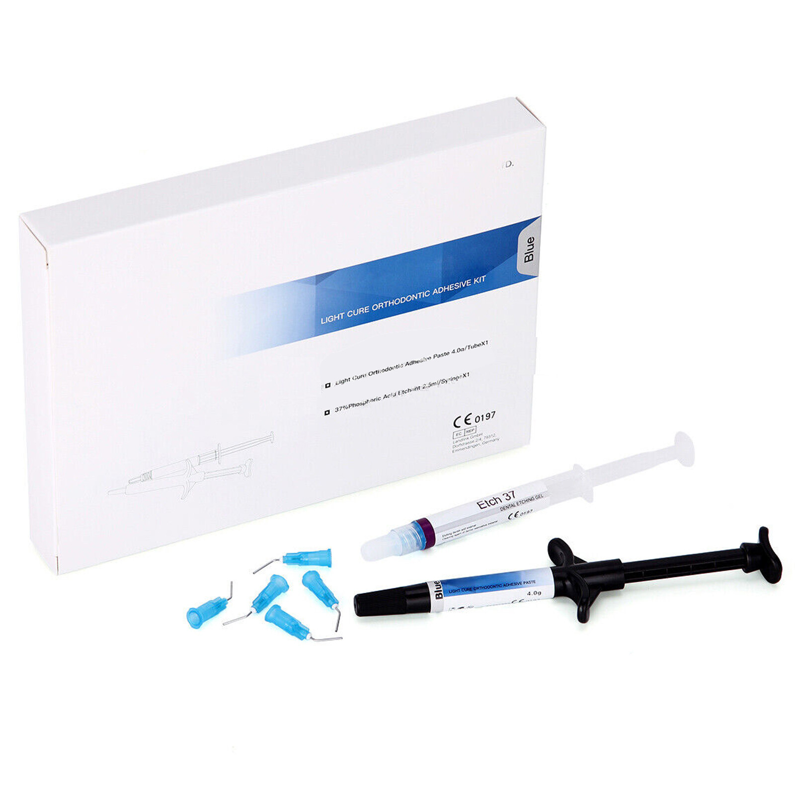 Dental Orthodontic Adhesive Light Cure Band Cement Blue Glue Intro Kit Dentex
