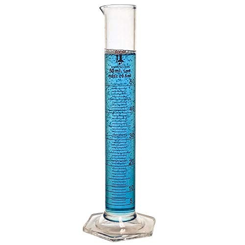 213C2 Karter Scientific Glass Graduated Cylinder 3 Piece Set 10, 50 & 100ml
