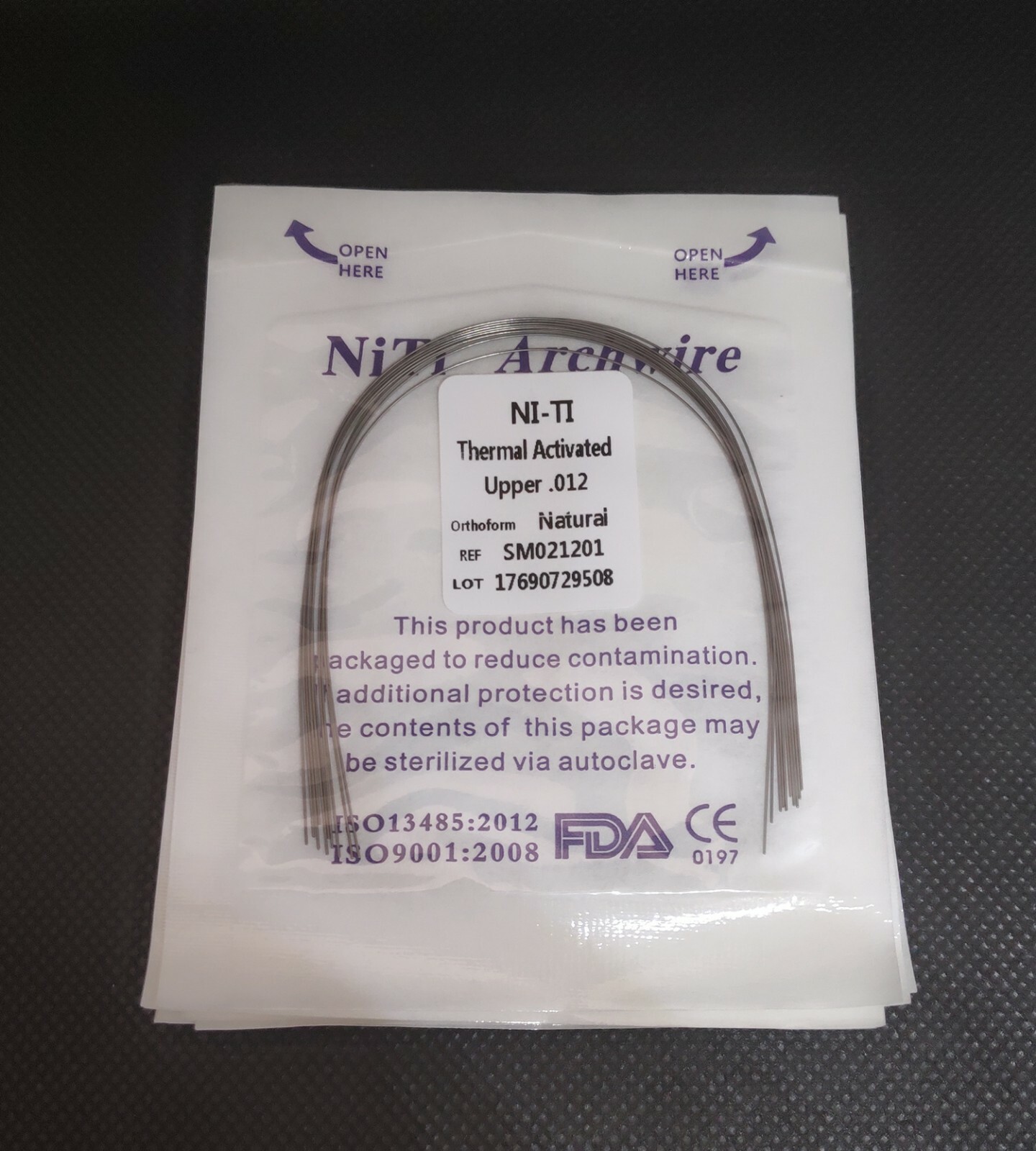 Dental Orthodontic Thermal Activated Niti Wires Round Arch Wires Natural Form