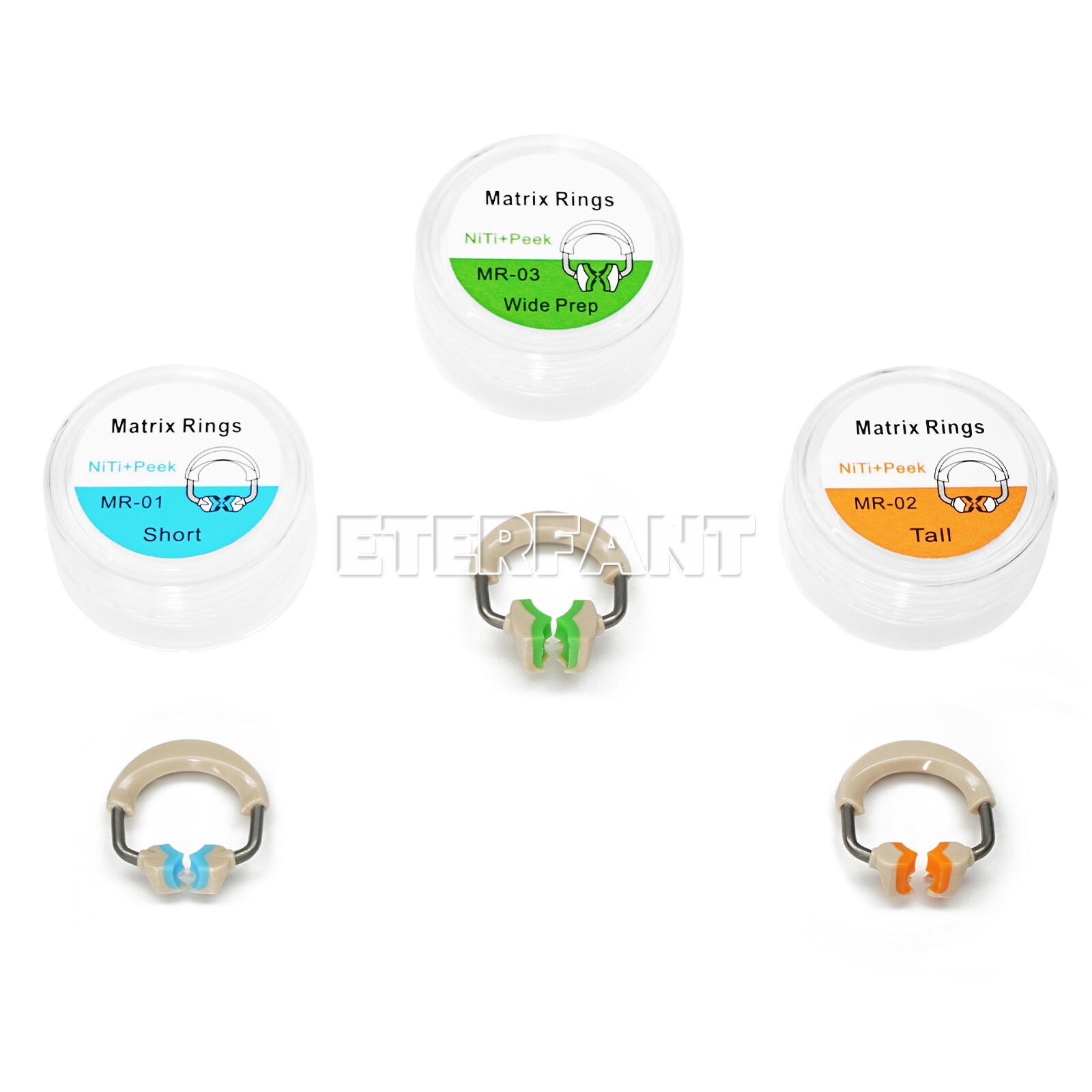 Dental Autoclavable Matrix Bands Rings Matrices Clip Clamp Titanium Fit Garrison