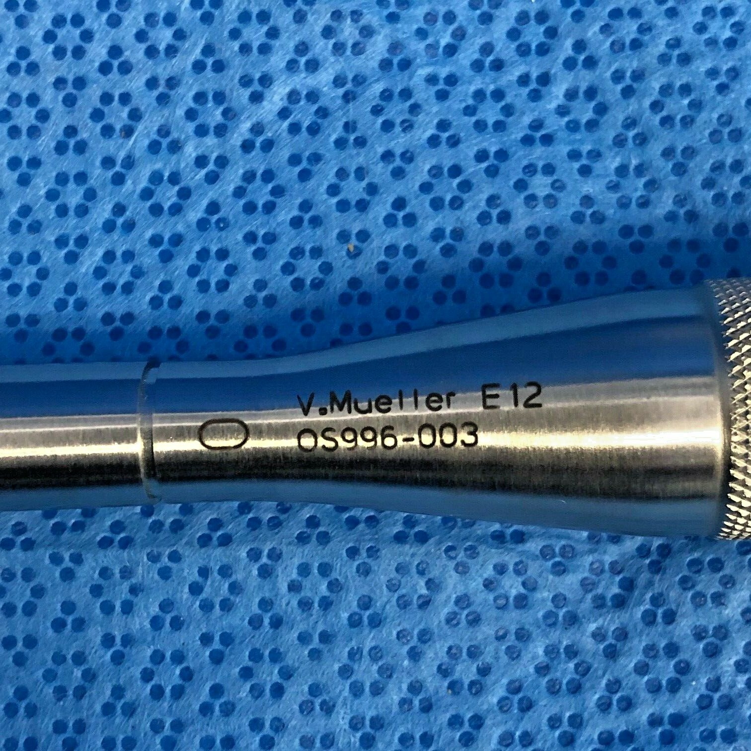 V Mueller OS996-003 Straight Size 0 w/ 3.7mm cup Bone Curette Orthopedic