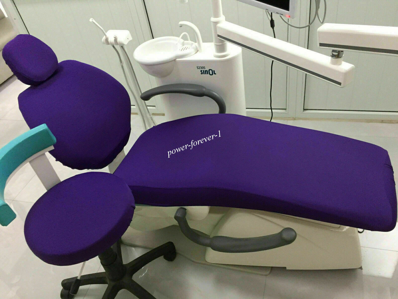 Dental Unit Chair Cover Full PU/CLOTH Dentist Stool Sleeves Waterproof 1Set