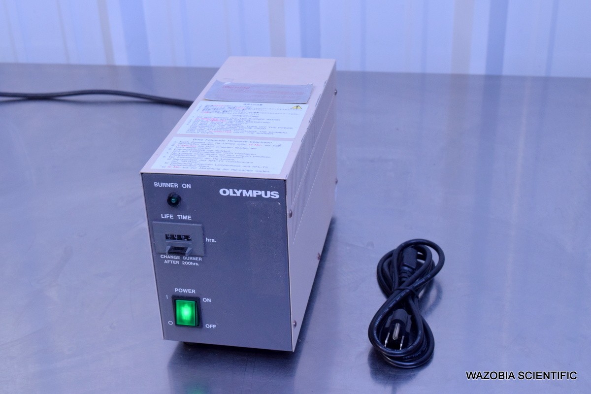 OLYMPUS MICROSCOPE BH2-RFL-T3 POWER SUPPLY FOR 100W HIGH PRESSURE MERCURY BURNER