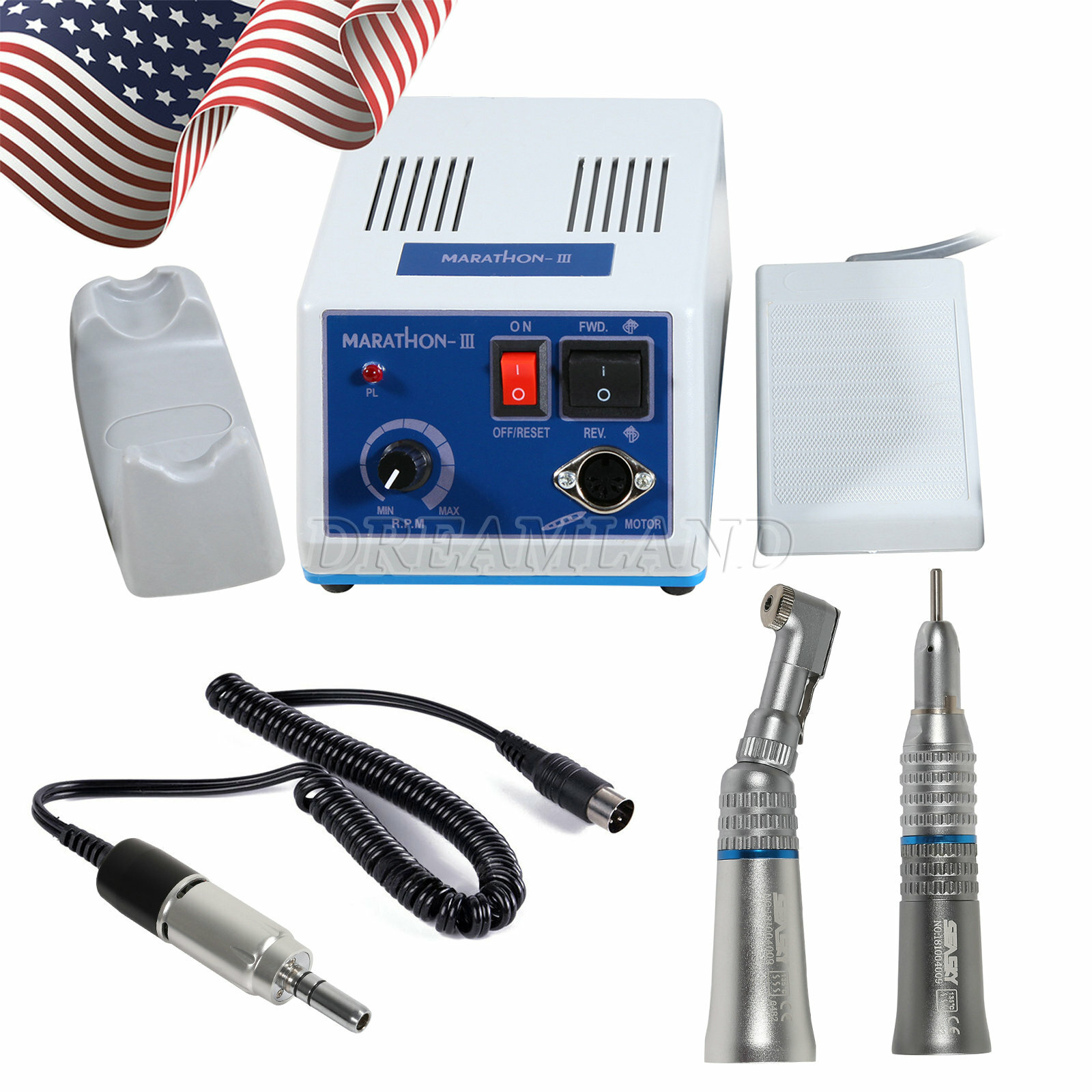 Lab Marathon Micromotor /Contra Angle /Straight 100*Green Cups TXX Dental