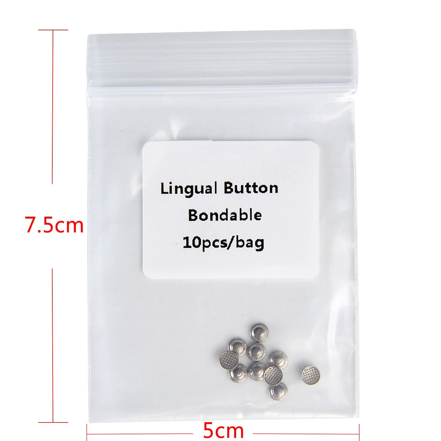 AZDENT Dental Orthodontic Lingual Button Bondable Round 10Pcs/Kit