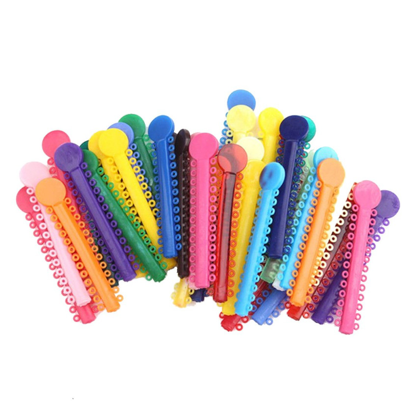 1040Pcs Dental Orthodontic Elastic Ligature Ties Rubber Bands for Brackets Brace