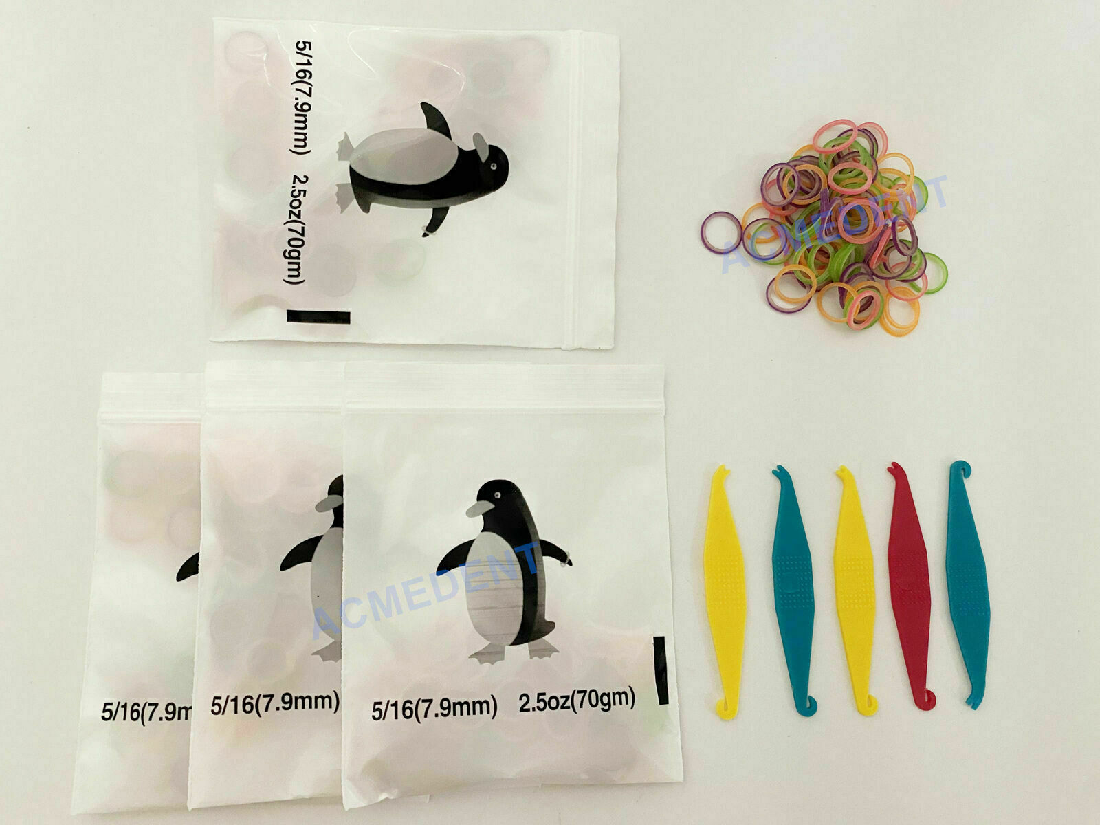Dental Orthodontic Elastics Rubber Elastic Bands Color 5/16 2.5oz Light Tucker