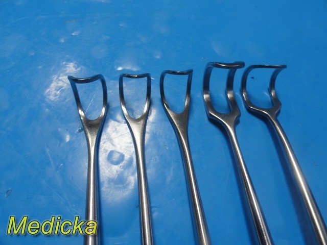 5x Green (Greene) Thyroid Retractors Sklar Jarit Codman Stainless Steel ~ 39996