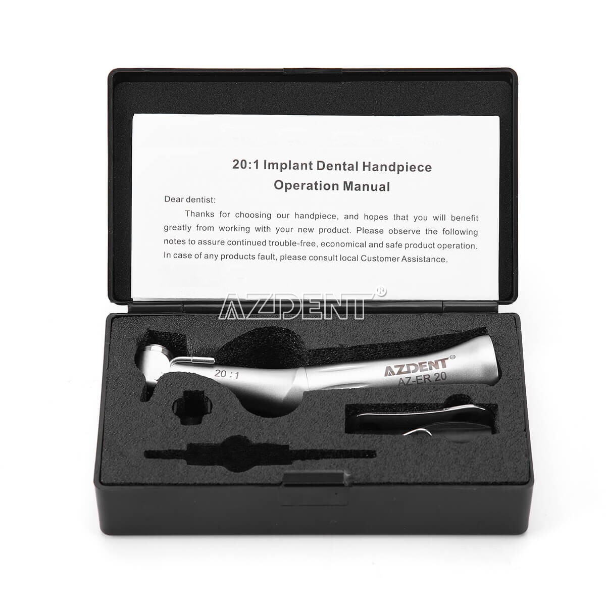 Dental Implant Contra Angle 20:1 Reduction Surgical Handpiece Button Fit For NSK